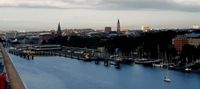 Stadtansicht von Kiel vom Schiff aus